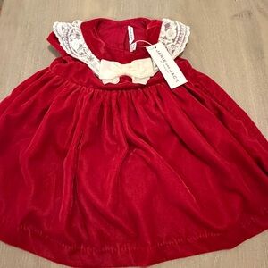 NWT Janie & Jack infant girls red Christmas dress (6-12 months)